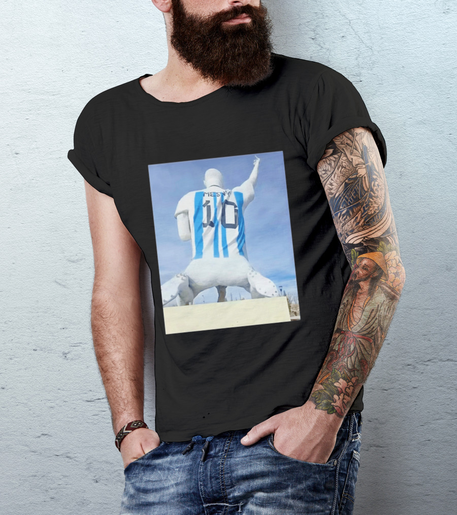 Lionel Messi 10 Argentina Jersey Statue Meme T-Shirt