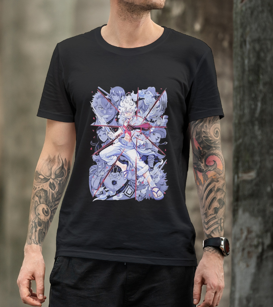 Luffy Gear Fifth Transformation With Crew Fearless Adventure T-Shirt