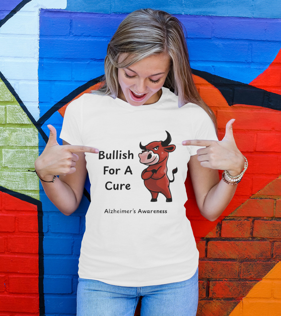 Bullish For A Cure Alzheimer's Awareness Red Bull T-Shirt