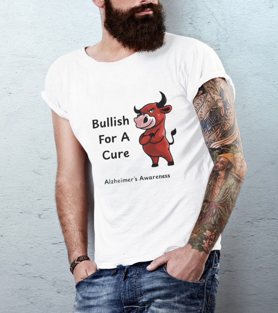 Bullish For A Cure Alzheimer's Awareness Red Bull T-Shirt