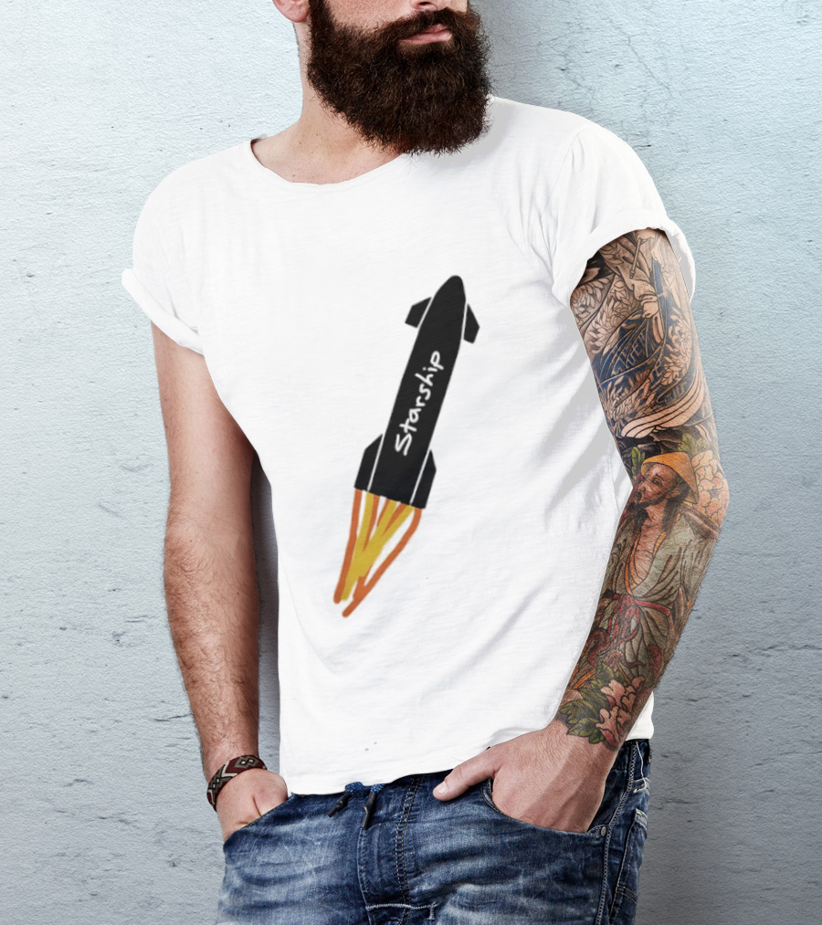 Starship Rocket SpaceX Space Exploration T-Shirt