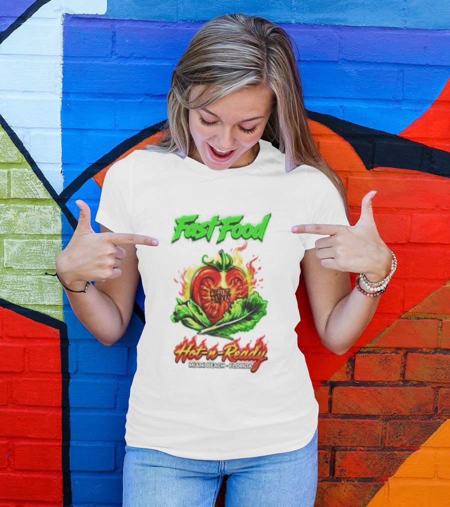 Fast Food Prestige Famous Hot N Ready Miami Beach Florida T-Shirt