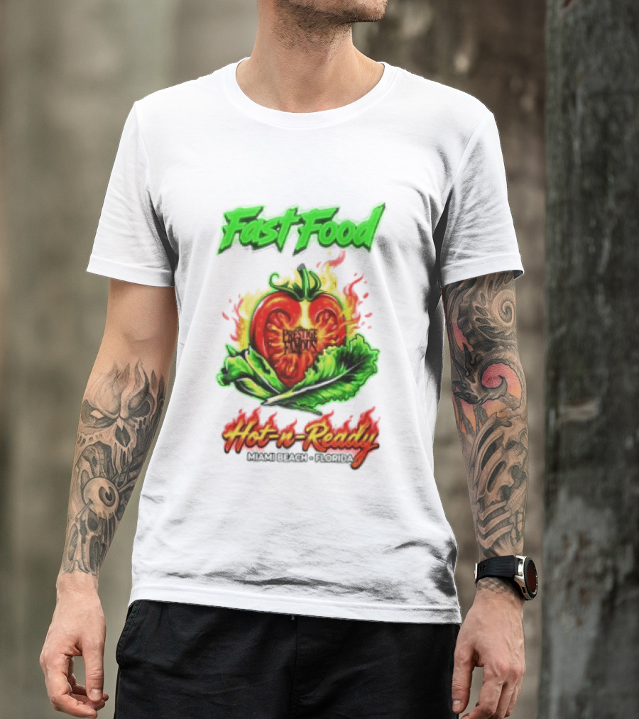 Fast Food Prestige Famous Hot N Ready Miami Beach Florida T-Shirt