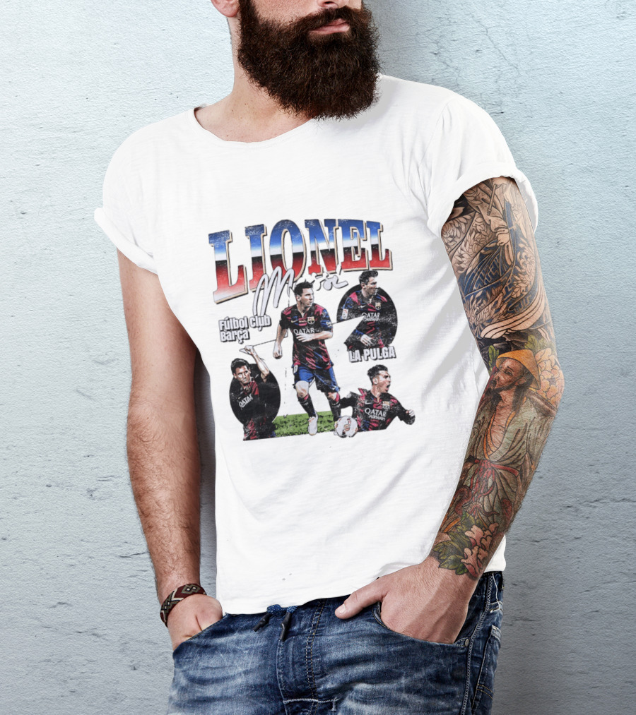 Lionel Messi Futbol Club Barcelona La Pulga M T-Shirt