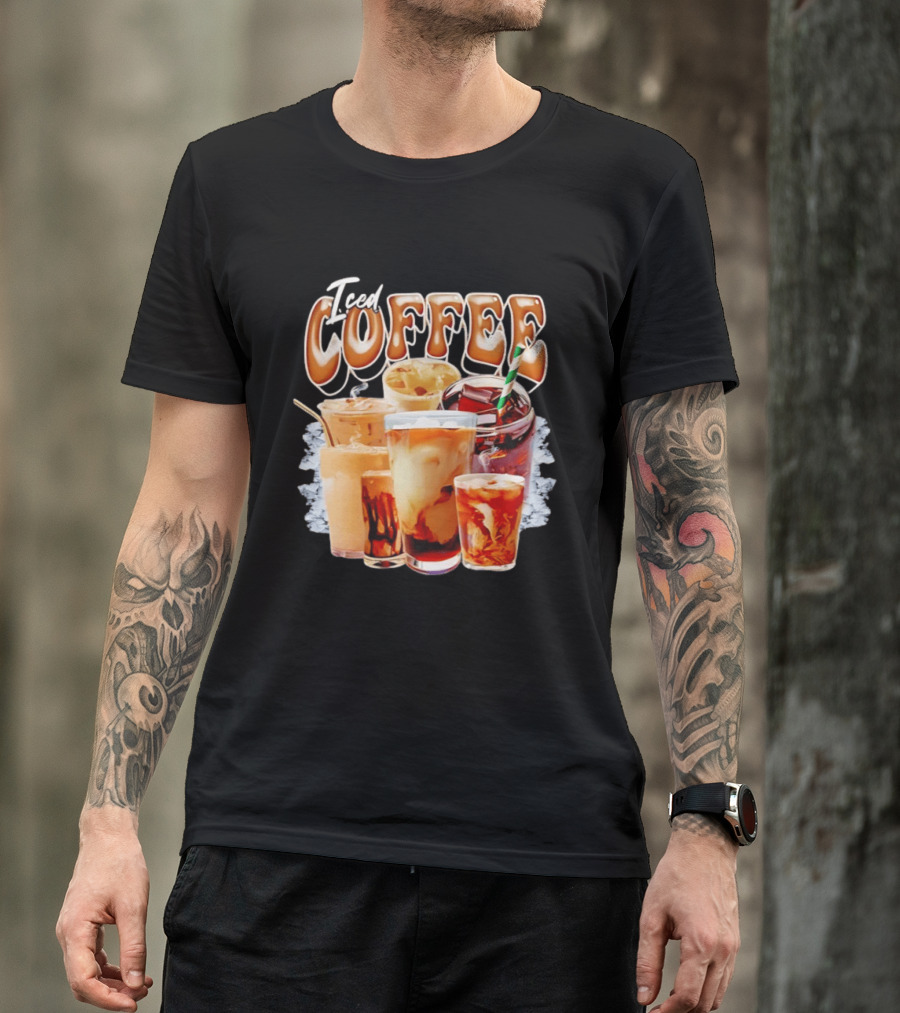 Iced Coffee Collage Iced Drinks Bootleg Vintage Aesthetic T-Shirt