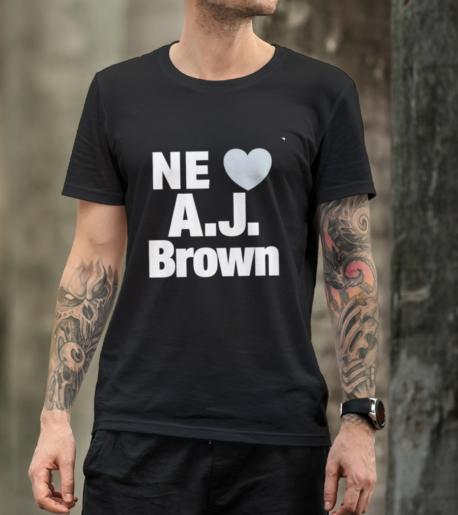 A.J. Brown NE Heart New England Football 2026 T-Shirt