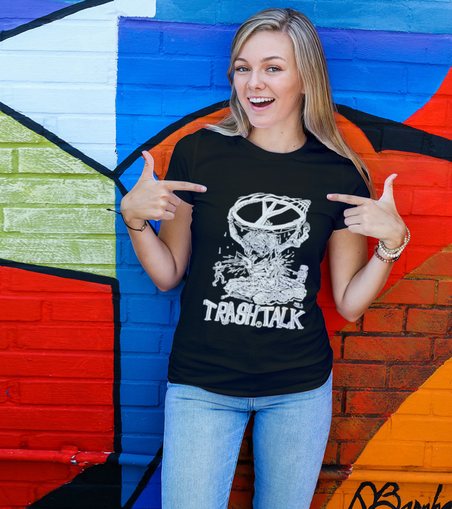 Trash Talk Tank War Hardcore Punk Skater And Tank Collision T-Shirt
