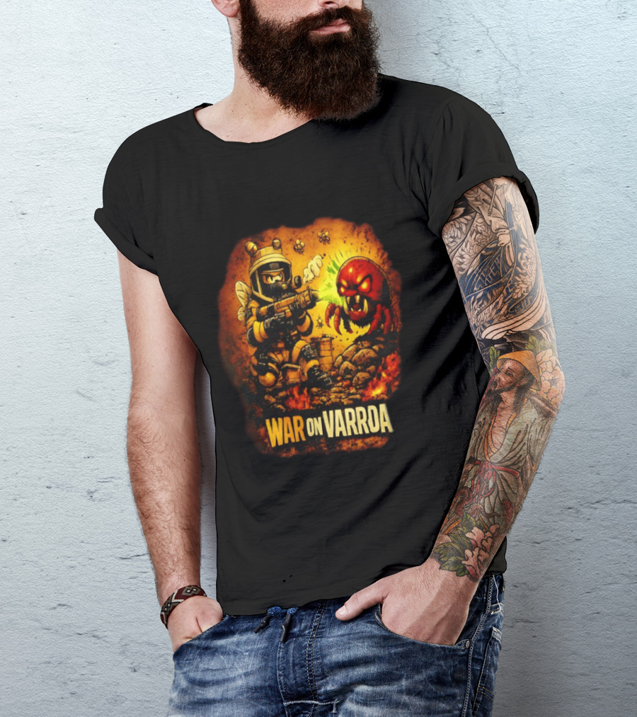 War On Varroa Beekeeper Tactical Combat Against Varroa Mite T-Shirt