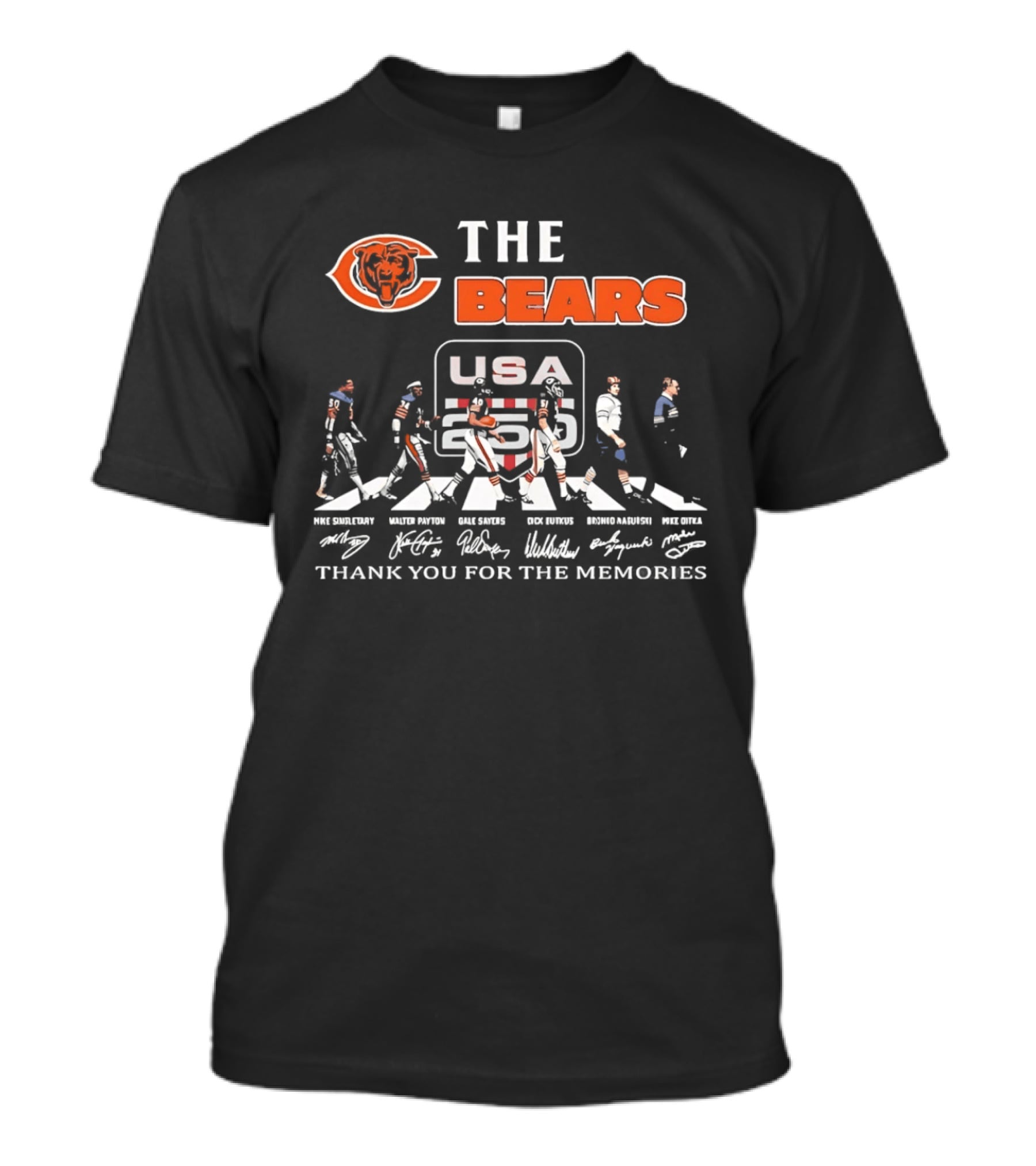 The Chicago Bears Abbey Road USA 250 Thank You For The Memories T-Shirt
