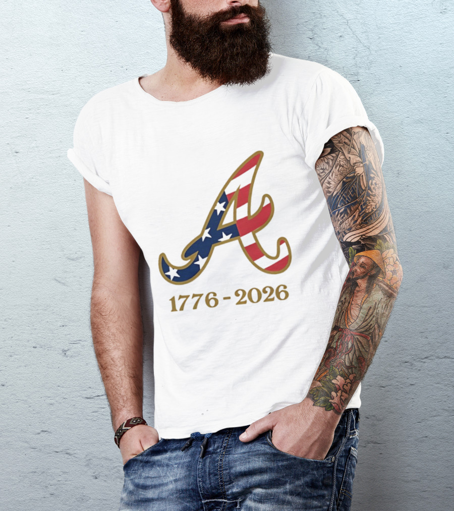 Atlanta Braves 1776 2026 250th Fourth Of July Celebration T-Shirt