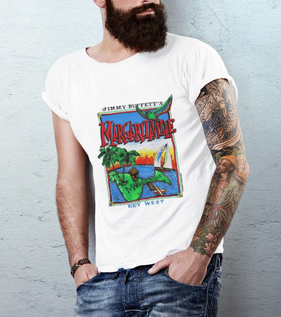 Jimmy Buffett's Margaritaville Key West Island Tropical Paradise Sailing Adventure T-Shirt