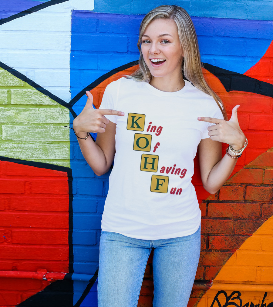 King Of Having Fun KOHF Acrostic Blocks T-Shirt