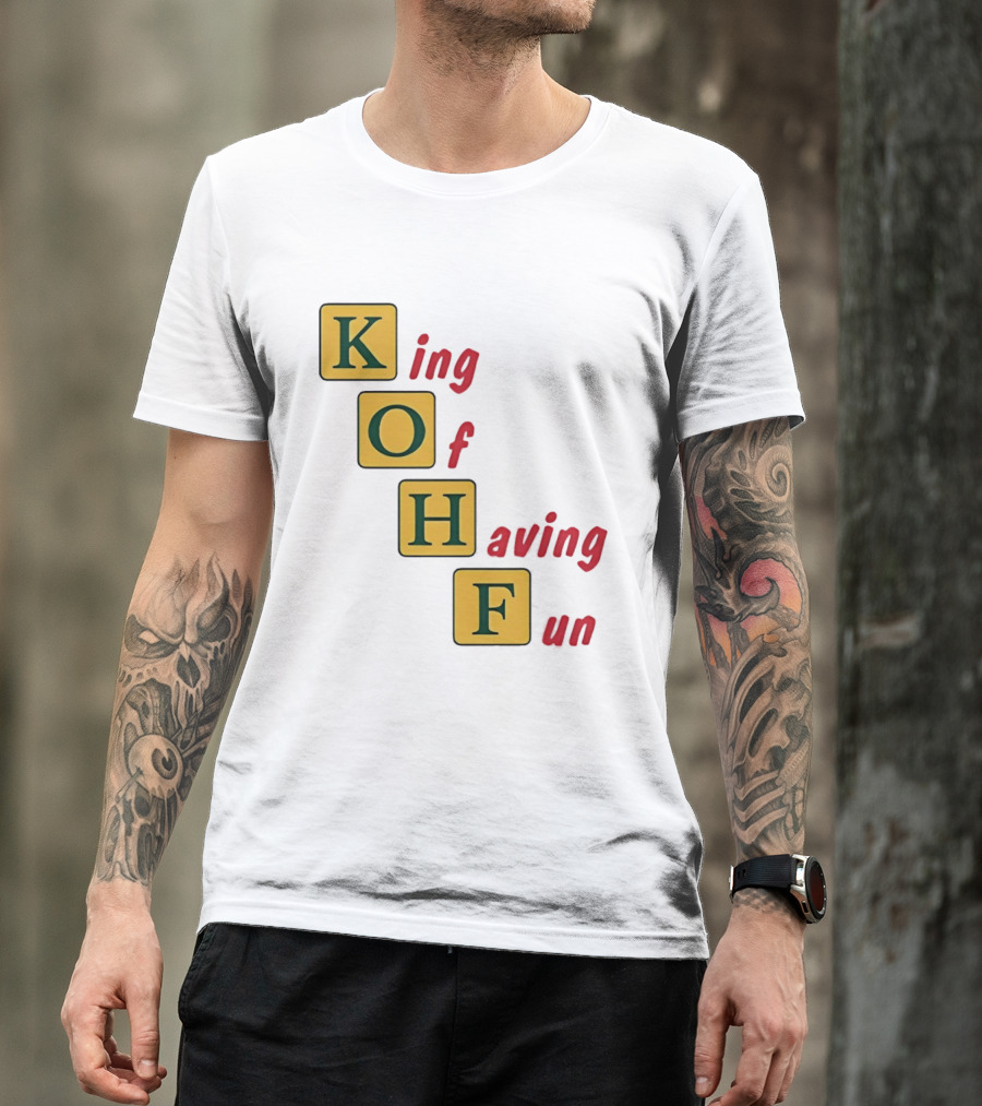 King Of Having Fun KOHF Acrostic Blocks T-Shirt