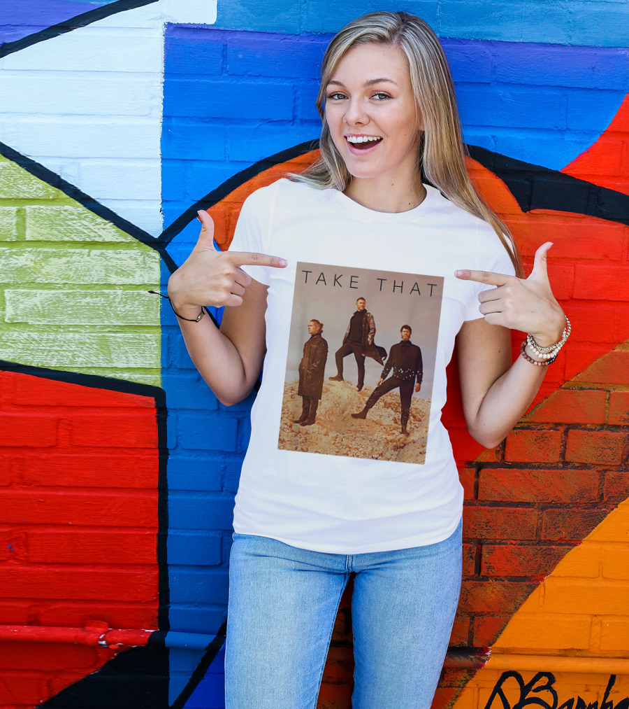 Take That Band Members Standing On Rocky Terrain T-Shirt