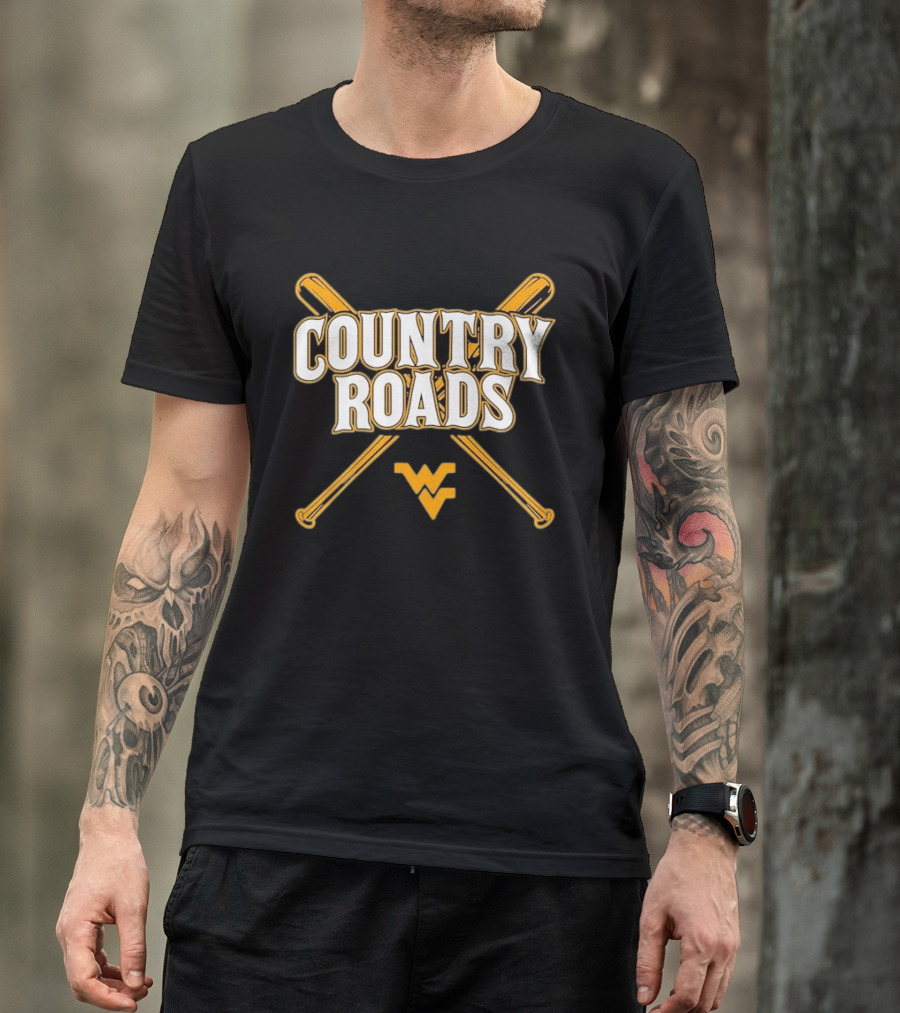 West Virginia Country Roads Baseball WV T-Shirt