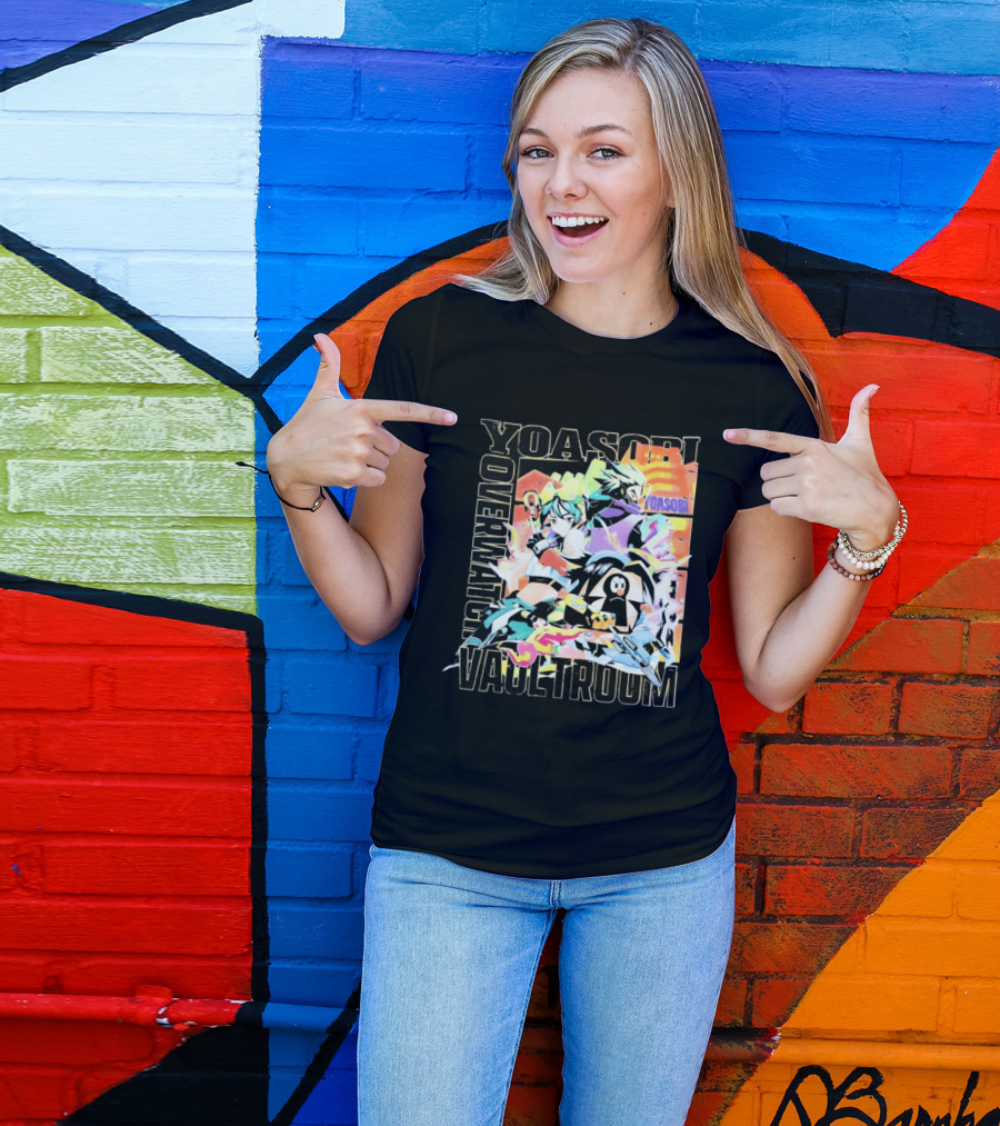 Yoasobi Over Vaultroom Kiriko Genji Pachimari Anime T-Shirt