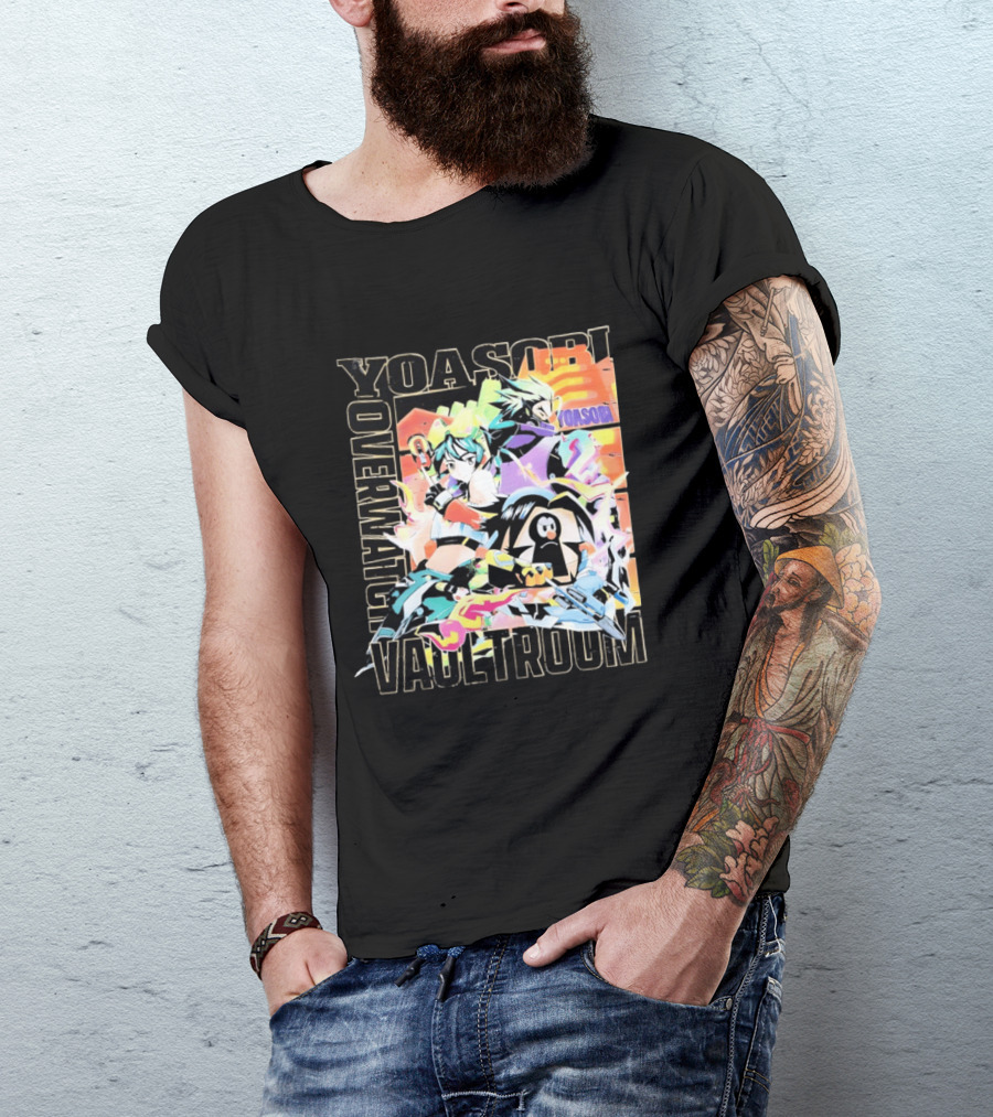 Yoasobi Over Vaultroom Kiriko Genji Pachimari Anime T-Shirt