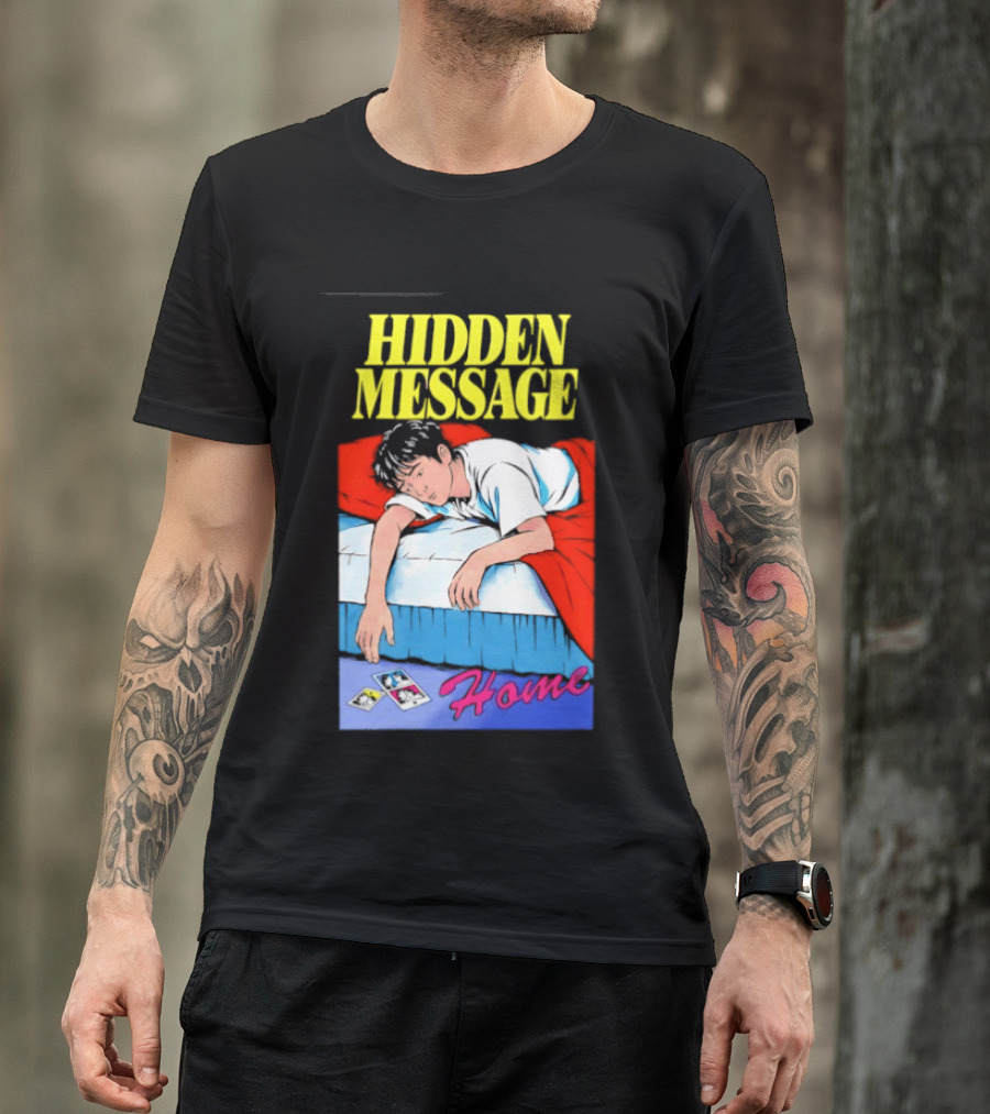 Hidden Message Home Sleeping Aesthetic Retro Vibes T-Shirt