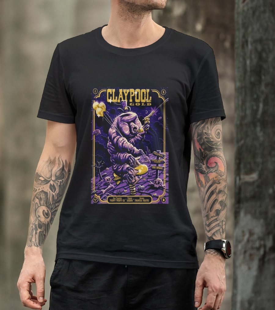 Claypool Gold Primus Frog Brigade Arizona Financial Theatre Phoenix June 30 2026 T-Shirt