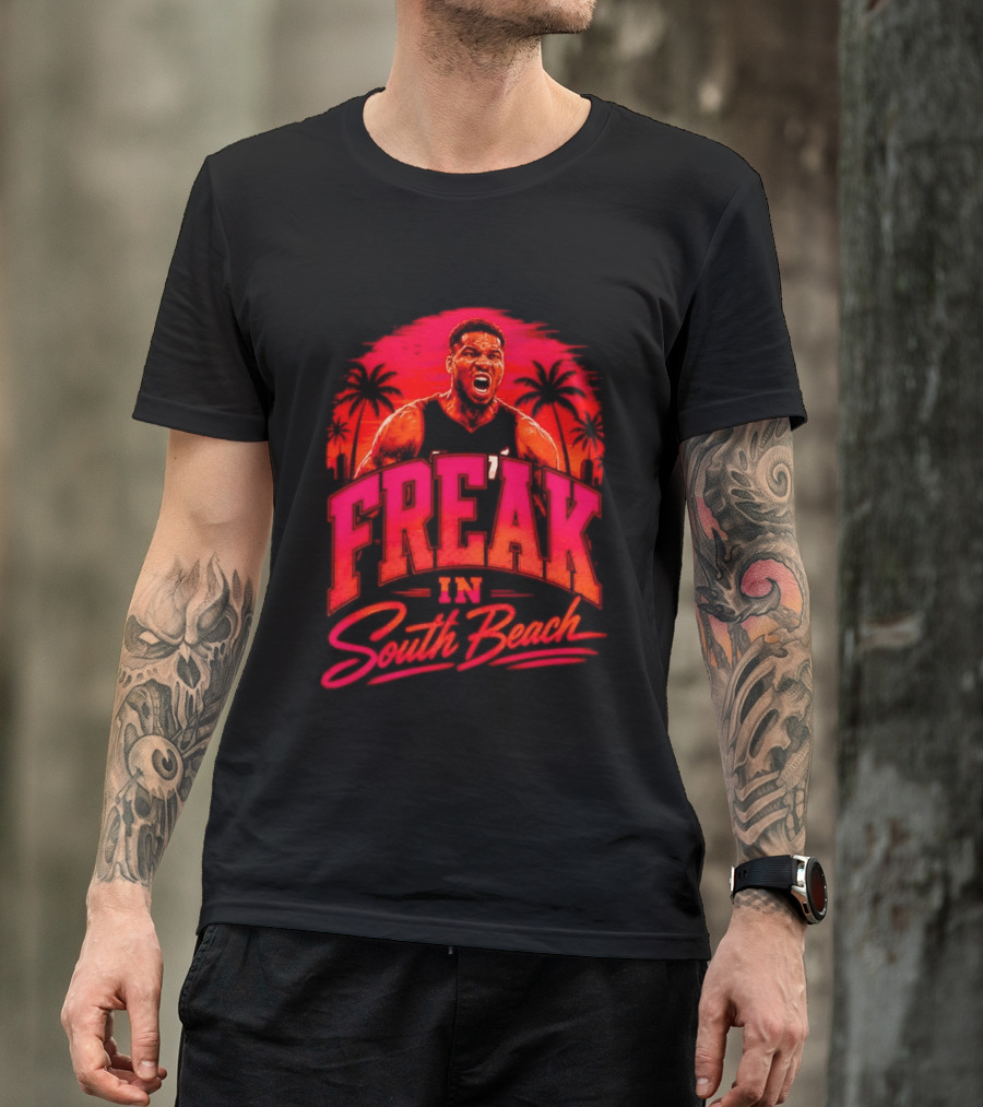 Freak Giannis Antetokounmpo In South Beach Miami Basketball T-Shirt