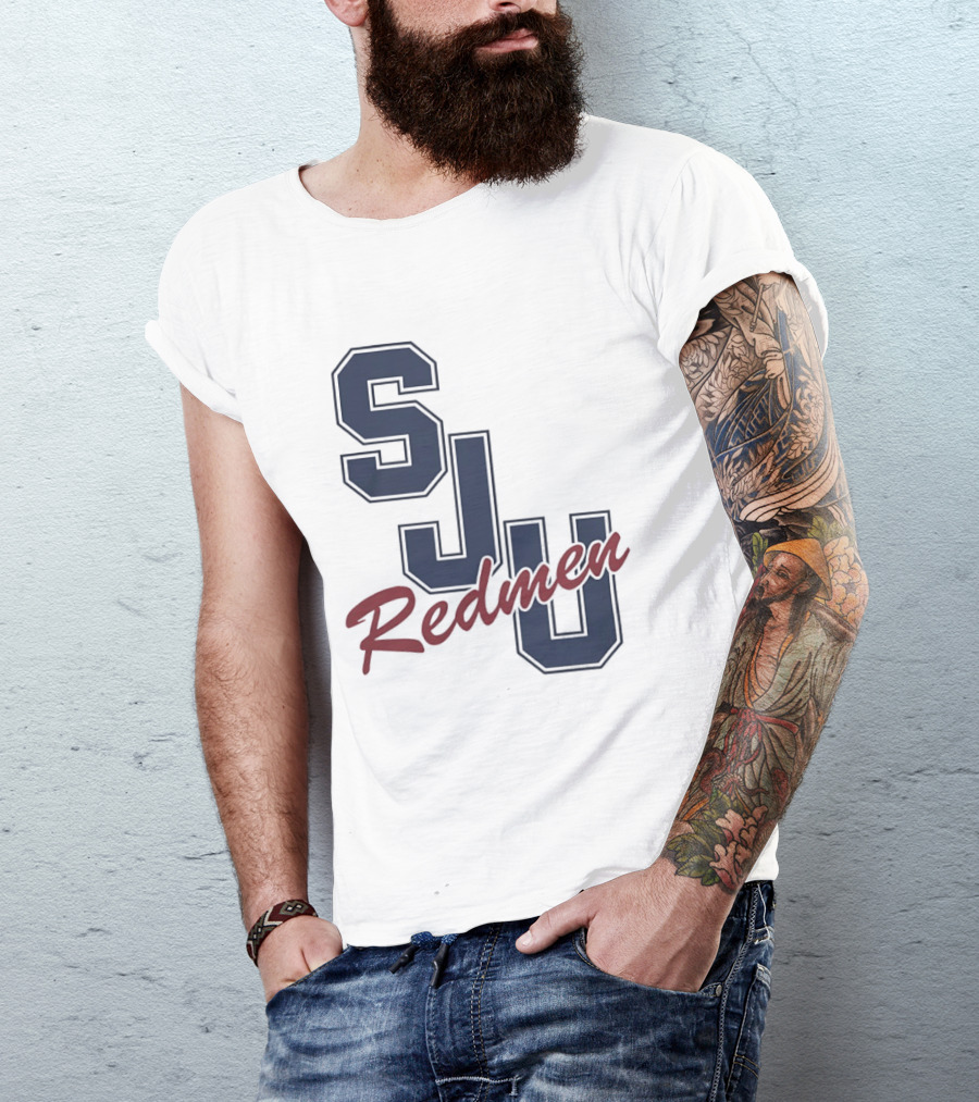 SJU Redmen Saint Johns University Vintage College Sports Memorabilia T-Shirt