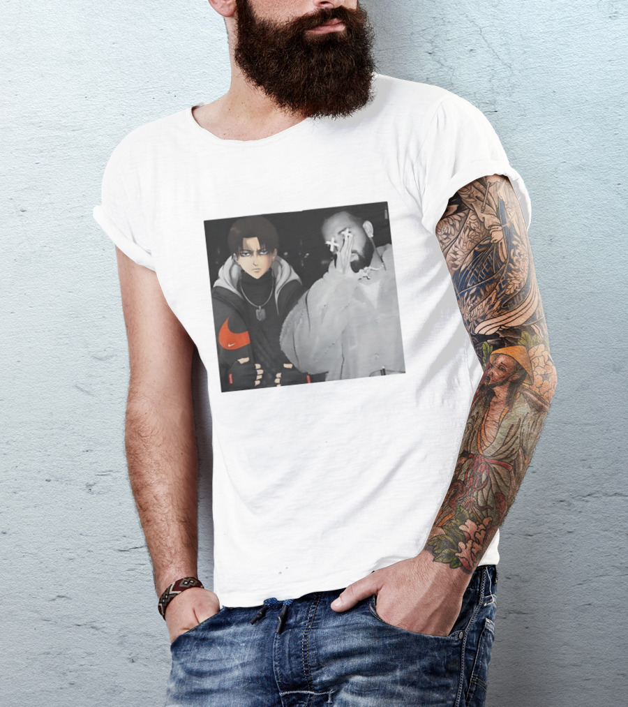 Levi Ackerman Nike Puffer Jacket Drake Crossover Fashion T-Shirt
