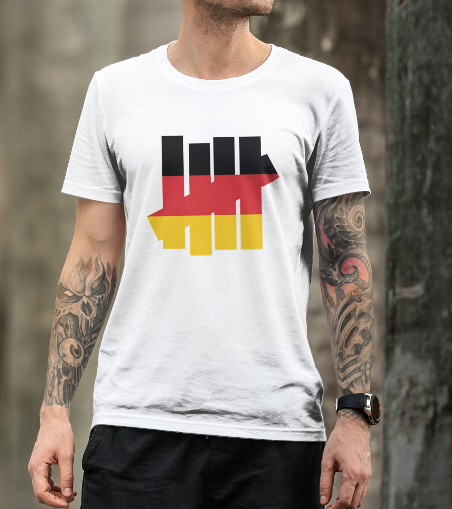 Germany Flag Undefeated Tally Marks Black Red Gold T-Shirt