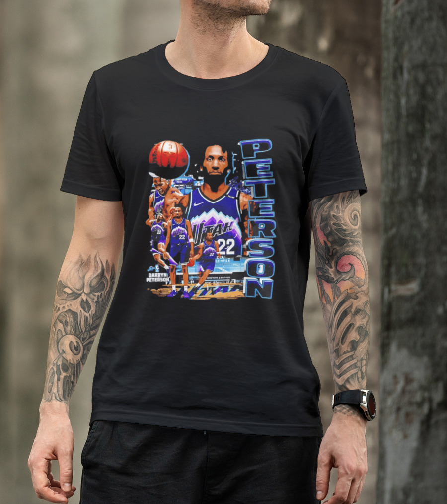 Utah Jazz Darryn Peterson NBA Player Collage Peterson 22 T-Shirt