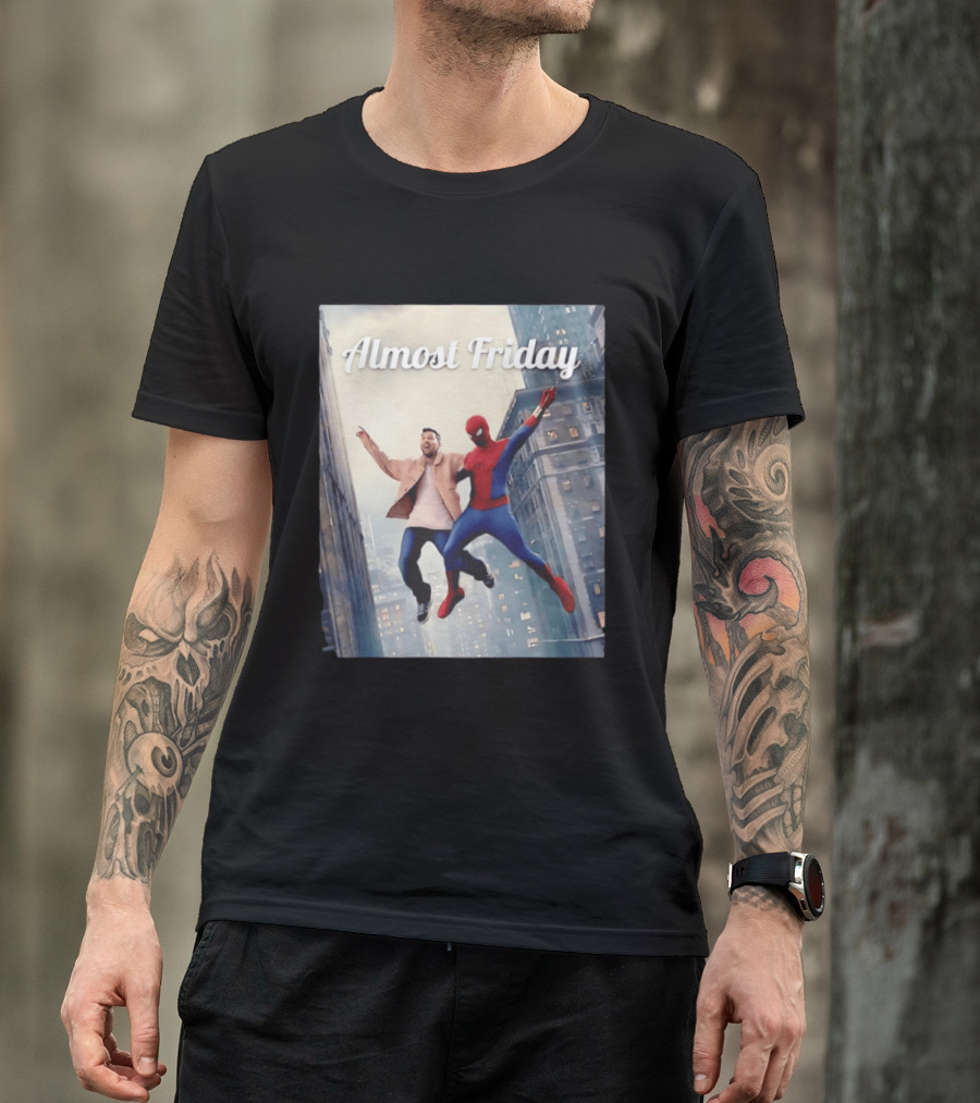Almost Friday Lionel Messi Spider Man Cityscape Adventure T-Shirt