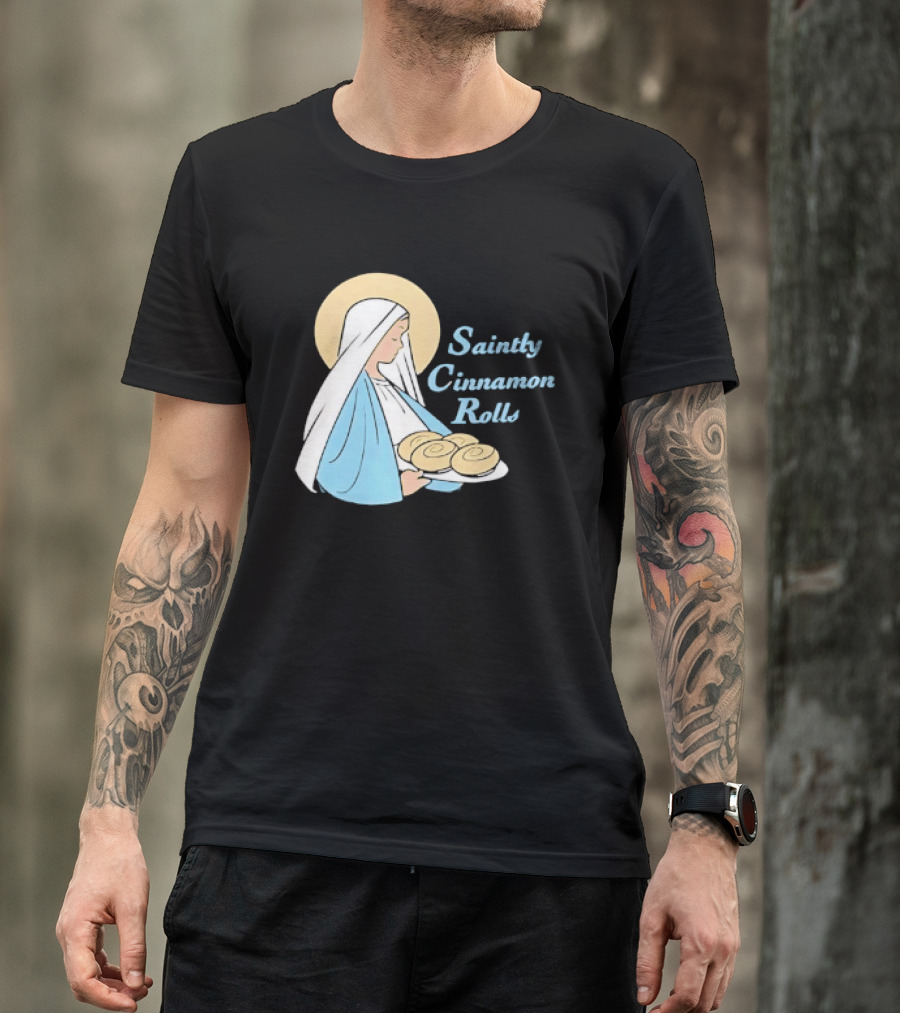 Saintly Cinnamon Roll Angelic Pastry Delight T-Shirt