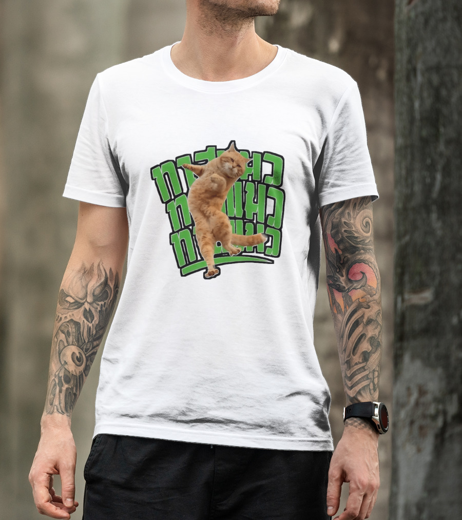 Cat Martial Arts Dance Hebrew T-Shirt