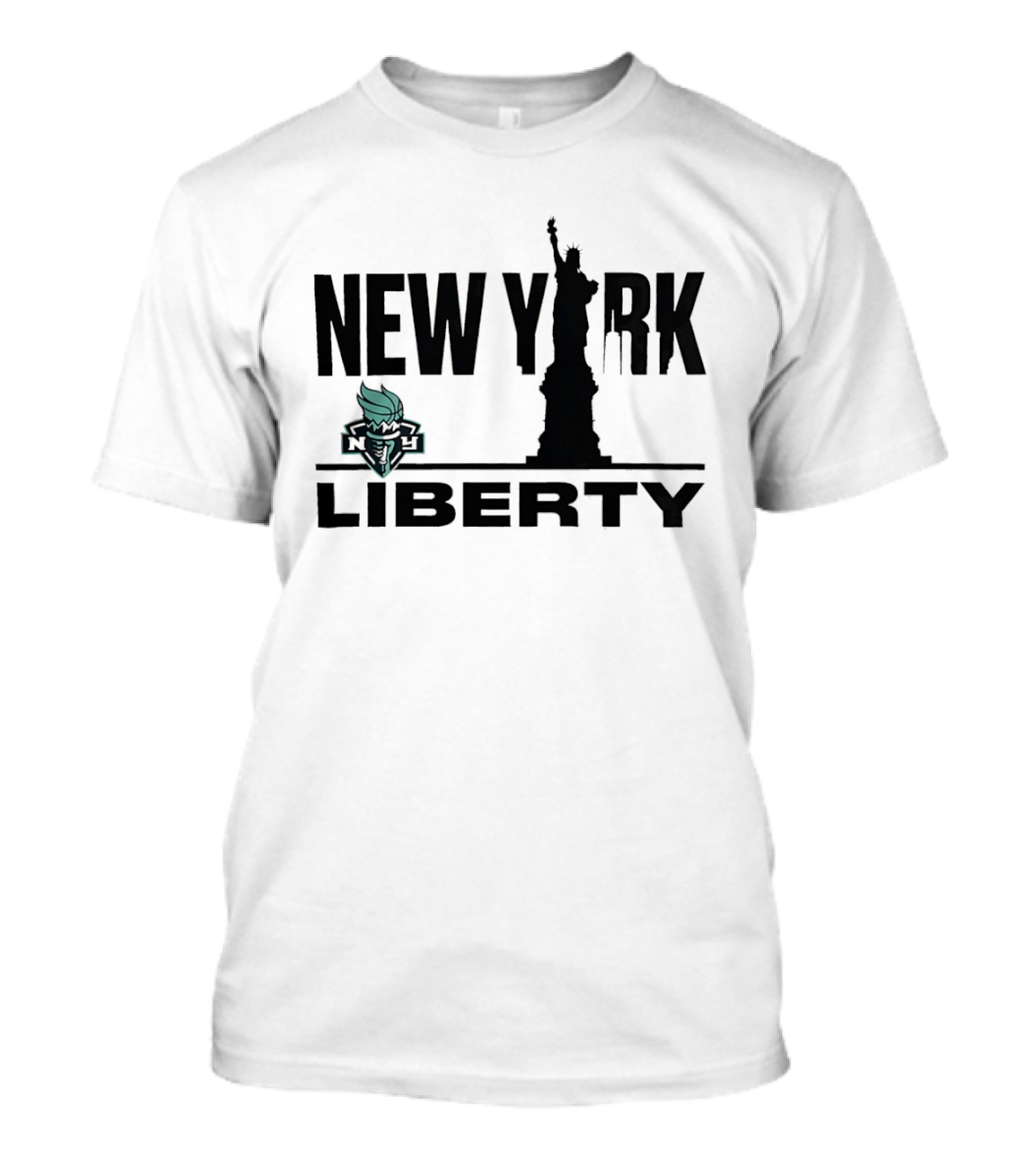 New York Liberty WNBA Basketball Statue Of Liberty Skyline T-Shirt