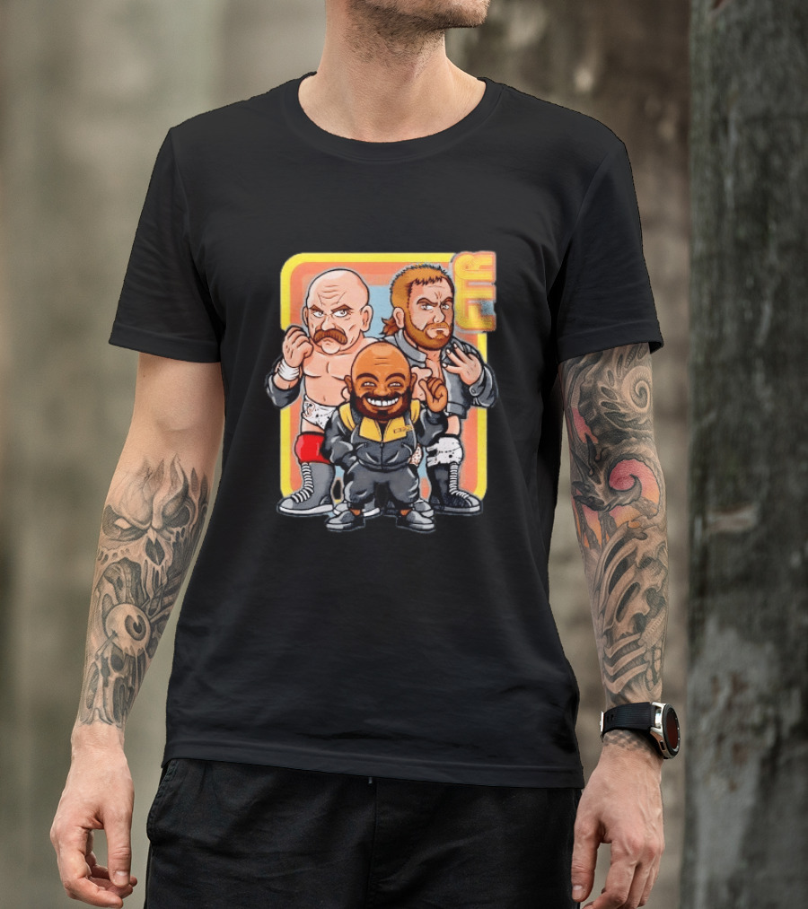 AEW Big Stoke FTR Wrestling Stable Cartoon Characters T-Shirt