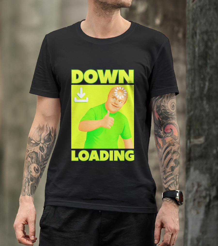 Down Loading Thumbs Up Meme Humorous Internet Guy T-Shirt