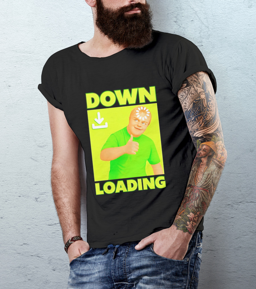 Down Loading Thumbs Up Meme Humorous Internet Guy T-Shirt