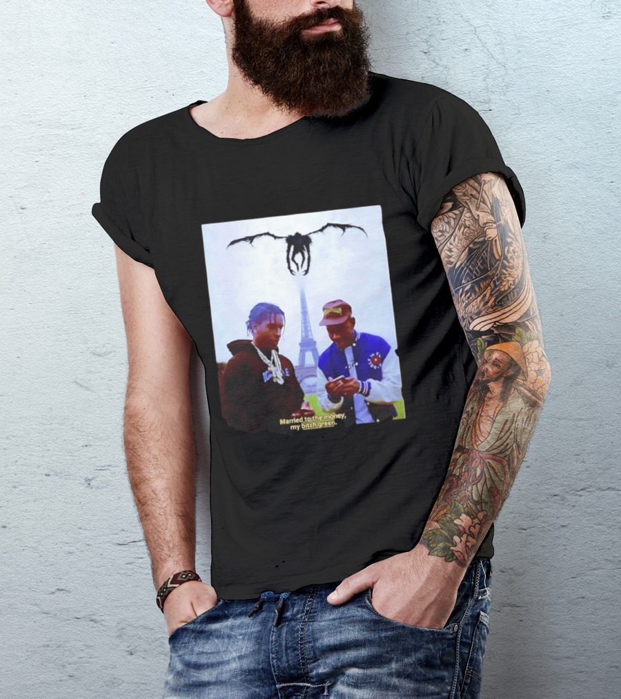 ASAP Rocky Tyler The Creator Eiffel Tower Married To The Money My Bitch Green T-Shirt