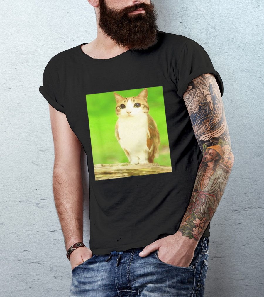 Cat Owl Hybrid Animal Mashup Creature Fusion T-Shirt