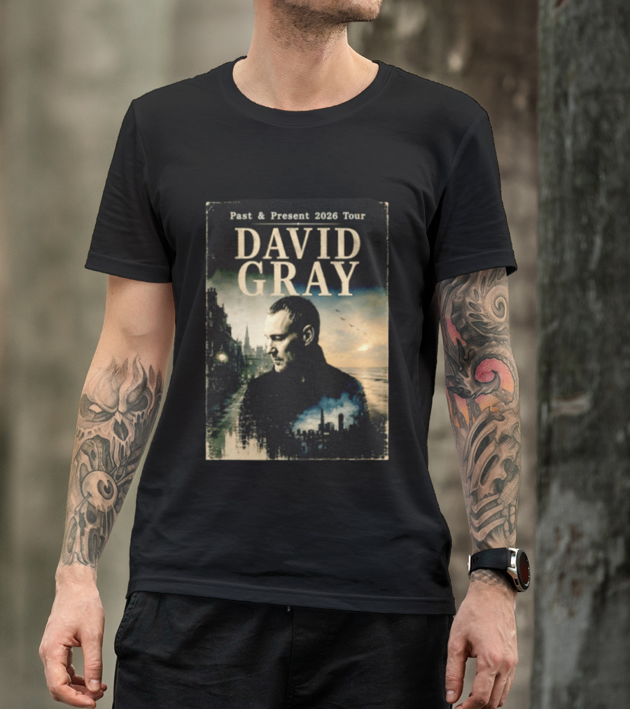 David Gray Past And Present 2026 Tour Cityscape T-Shirt