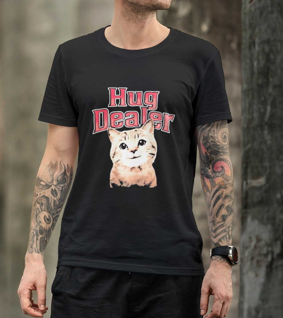 Hug Dealer Cute Tabby Cat Humor T-Shirt