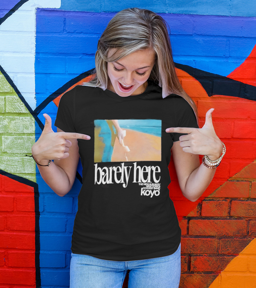 Koyo Barely Here Album Cover Art Beach Scene With Telephone T-Shirt