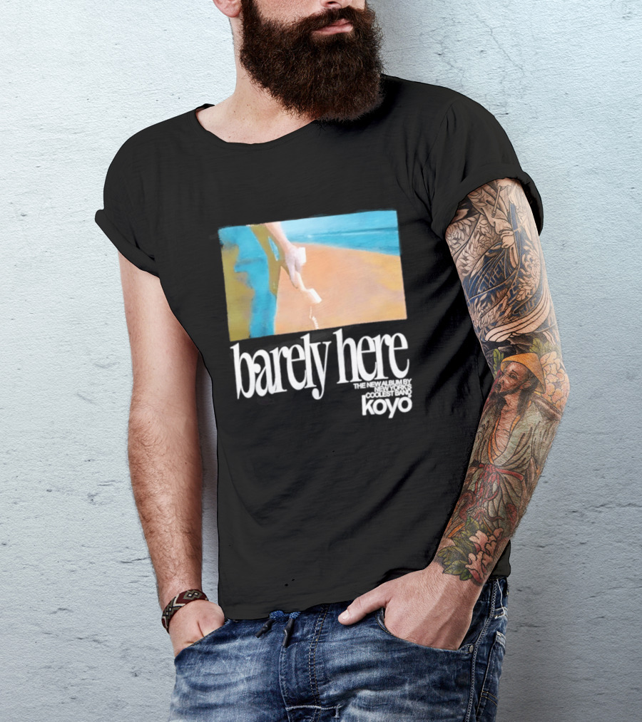 Koyo Barely Here Album Cover Art Beach Scene With Telephone T-Shirt