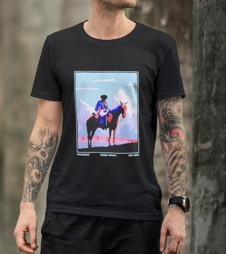 Dog Cowboy By Jeremy Booth USA 2024 T-Shirt