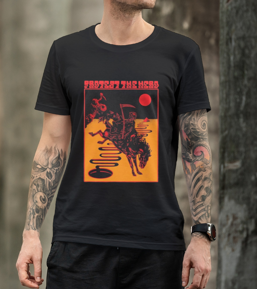 Protest The Hero Grim Reaper Horse Pyramid Red Moon Desert Path T-Shirt
