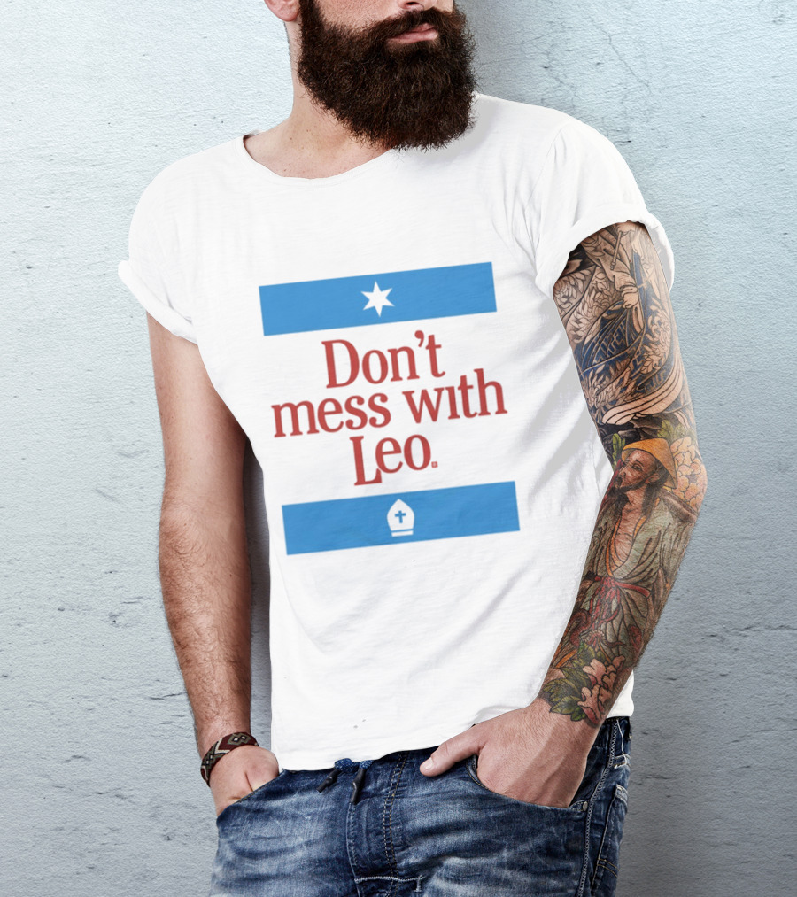 Don't Mess With Leo Star And Cross T-Shirt
