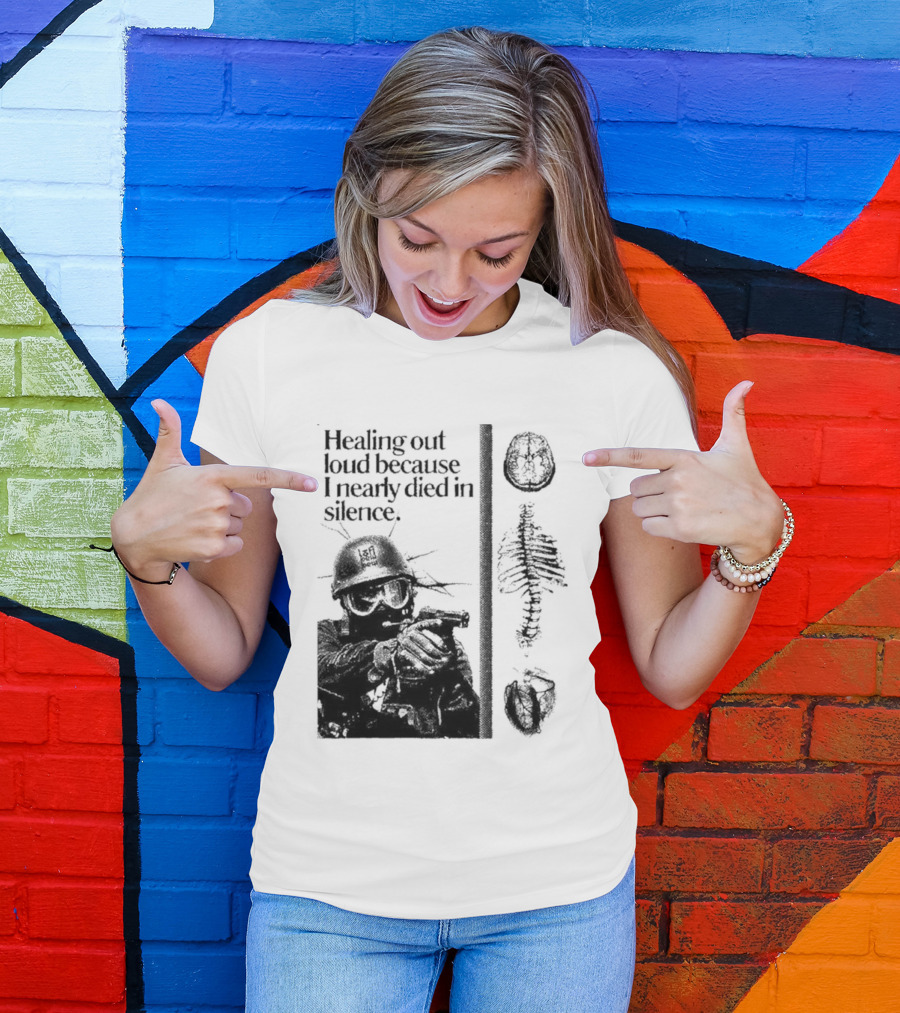 Healing Out Loud Soldier Brain Anatomy Urban Silence T-Shirt