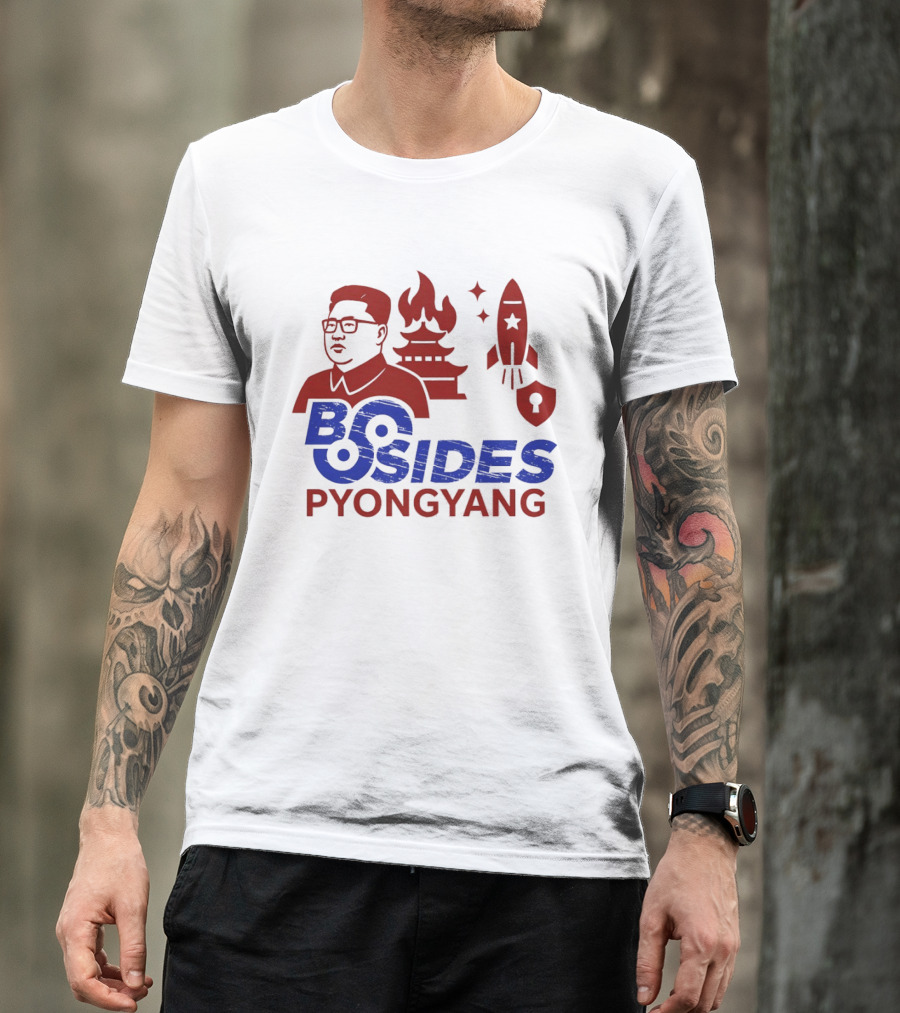 Kim Jong Un BSides Pyongyang Rocket Security Pagoda Shield Star T-Shirt