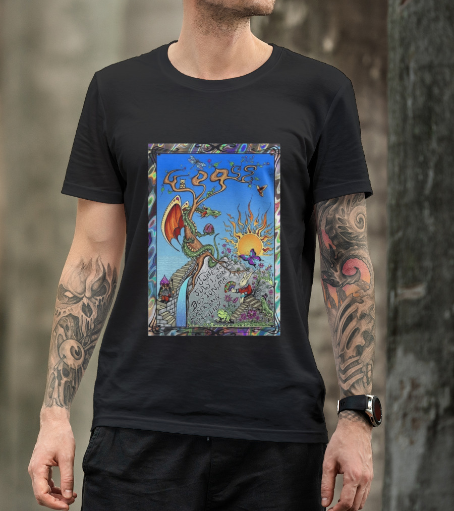 GOOSE June 30 July 1 2026 Boston MA Leader Bank Pavilion Tour Dragon And Sunburst T-Shirt