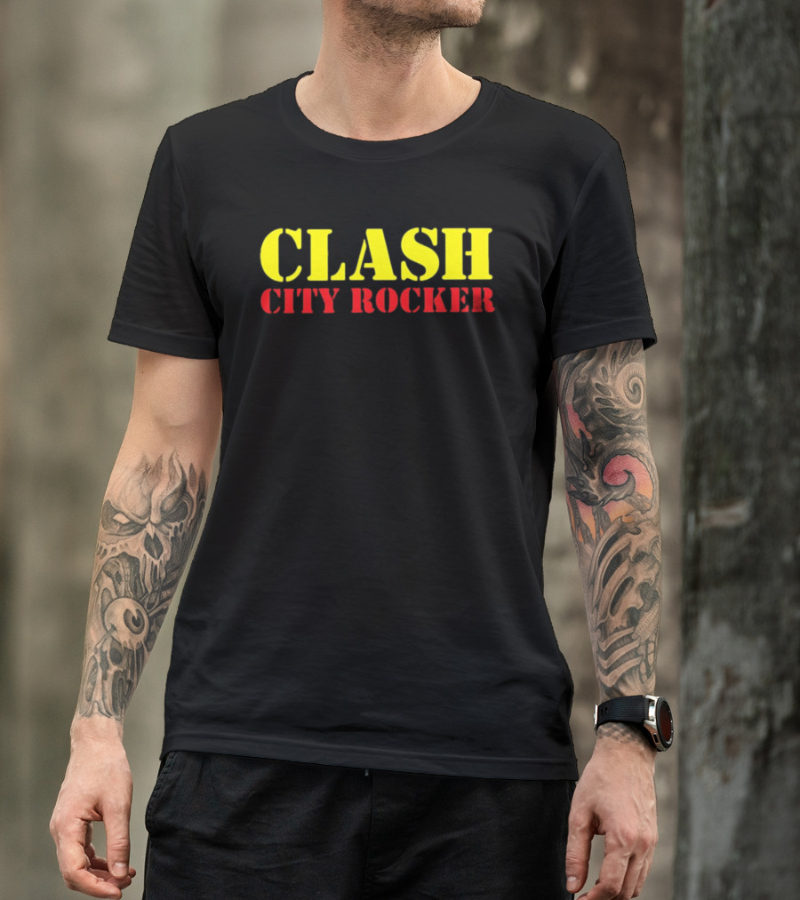 CLASH CITY ROCKER Vibrant Yellow And Red T-Shirt