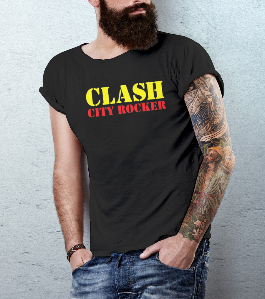 CLASH CITY ROCKER Vibrant Yellow And Red T-Shirt