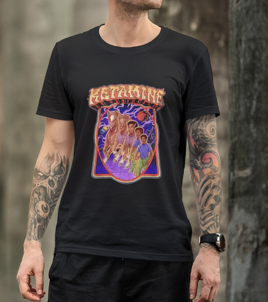 Ketamine Horse Morph Psychedelic Surreal Transformation T-Shirt